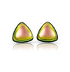 Leightworks Crystal Triangle Stud Earrings 5mm Polished Fire